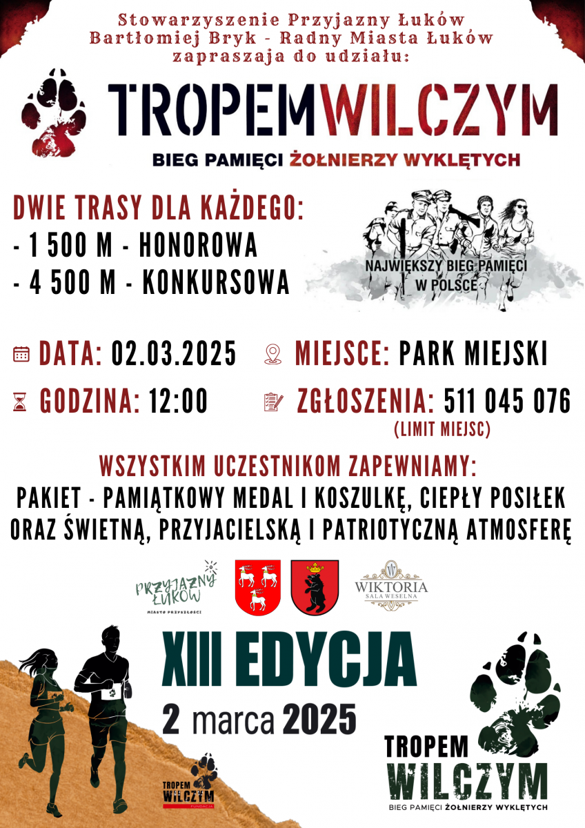 Łuków: Pobiegnij „Tropem Wilczym”