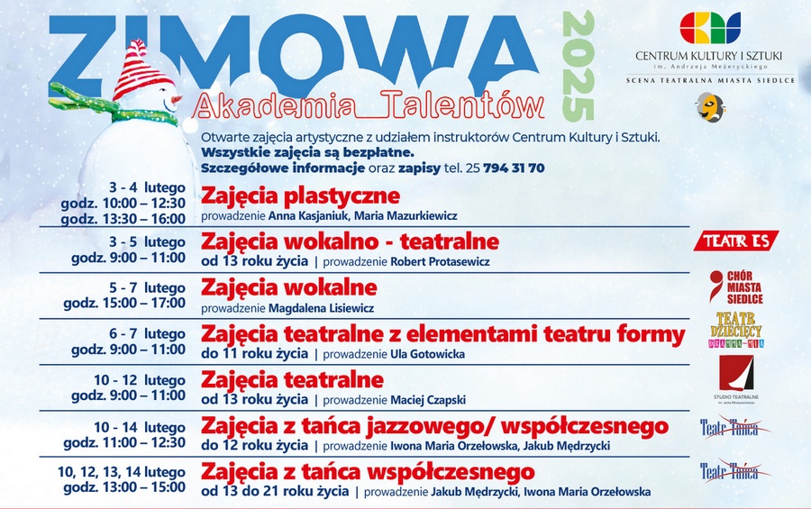 Ferie z Centrum Kultury i Sztuki w Siedlcach