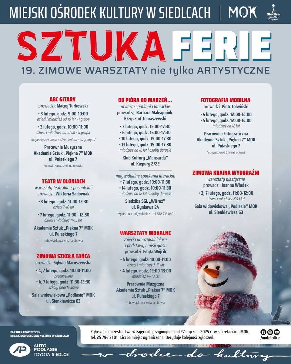 SztukaFerie, czyli zimowe warsztaty w MOK