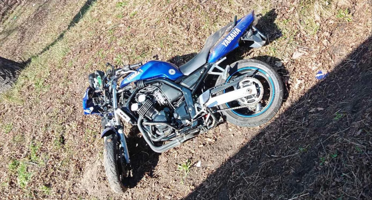 Wypadek motocyklisty na DK-62 w Łochowie