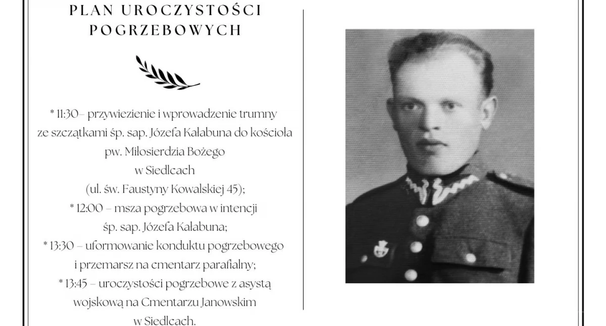 Bohater wraca do domu po 82 latach. Pogrzeb Józefa Kałabuna