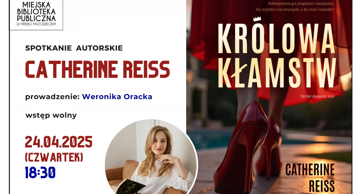 Spotkanie autorskie z Catherine Reiss w Miejskiej Bibliotece Publicznej w Mińsku Mazowieckim