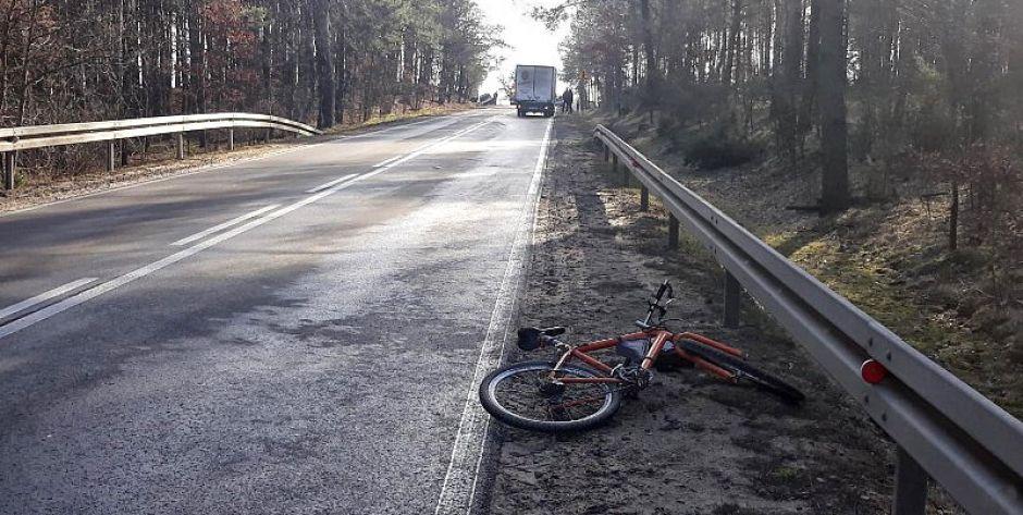 Potrącenie rowerzysty w Balach