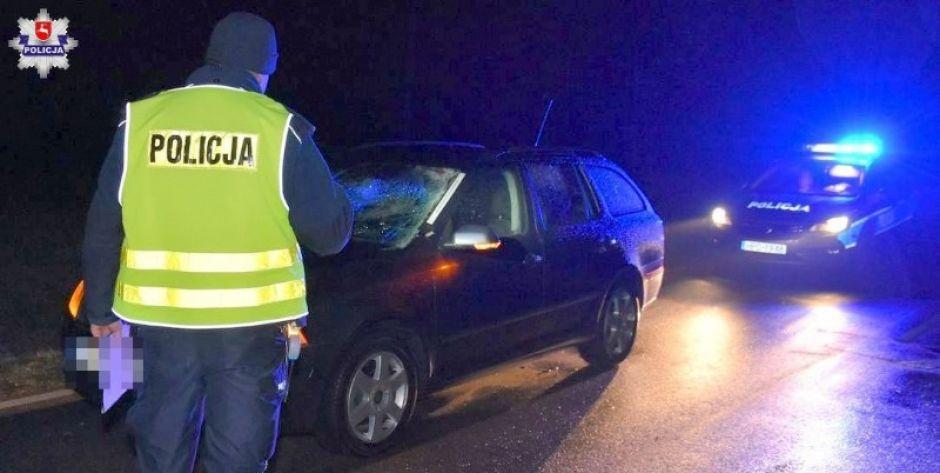 Śmiertelne potrącony pieszy. Nie miał odblasków 