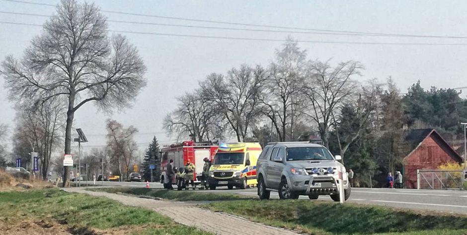 Wypadek w Ujrzanowie. Motocykl zderzył się z „osobówką”