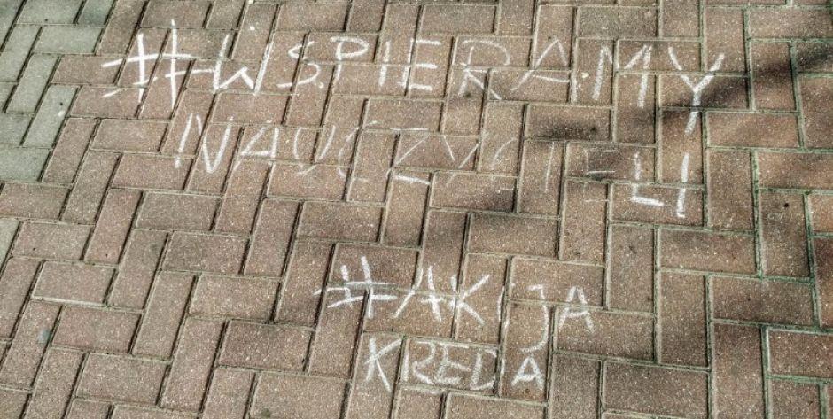 Wiec poparcia dla nauczycieli