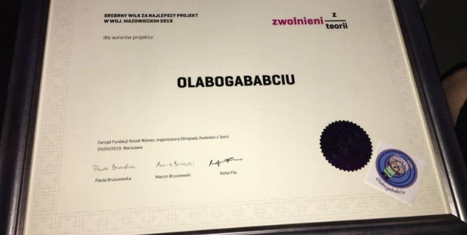 „Olabogababciu” najlepszym projektem na Mazowszu. Wygrali „Srebrnego Wilka”!