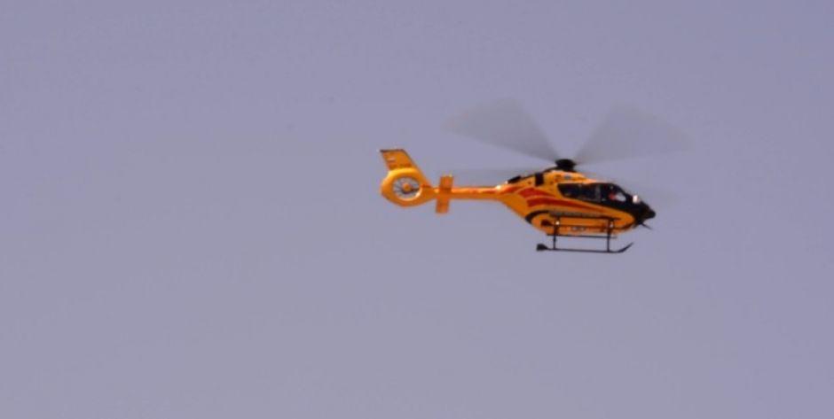 Helikopter zabrał poszkodowaną w wypadku 