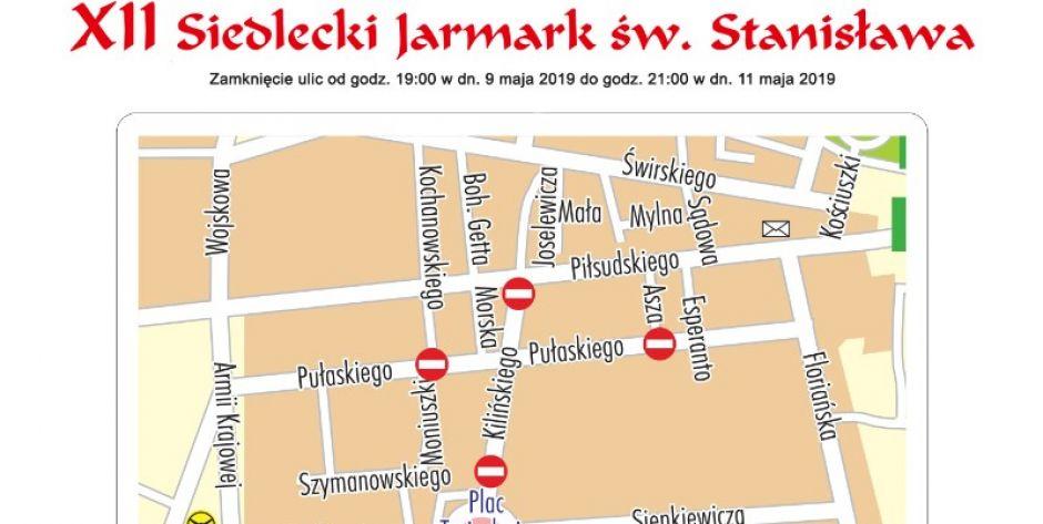 Siedlecki Jarmark św. Stanisława – Utrudnienia w ruchu