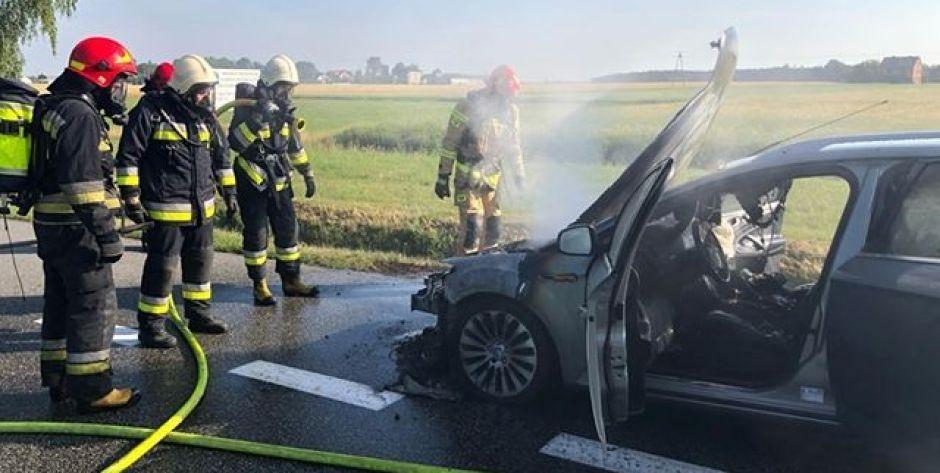 Pożar samochodu w Zdanach (aktualizacja)