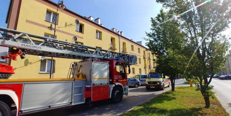 Pożar na ul. Sienkiewicza w Siedlcach  