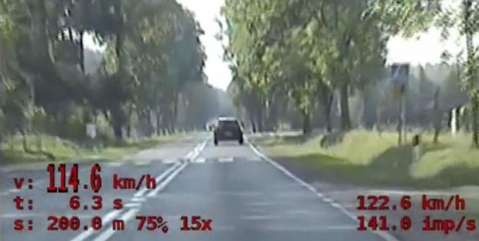 Pędził 114 km/h w terenie zabudowanym! Zobacz wideo!