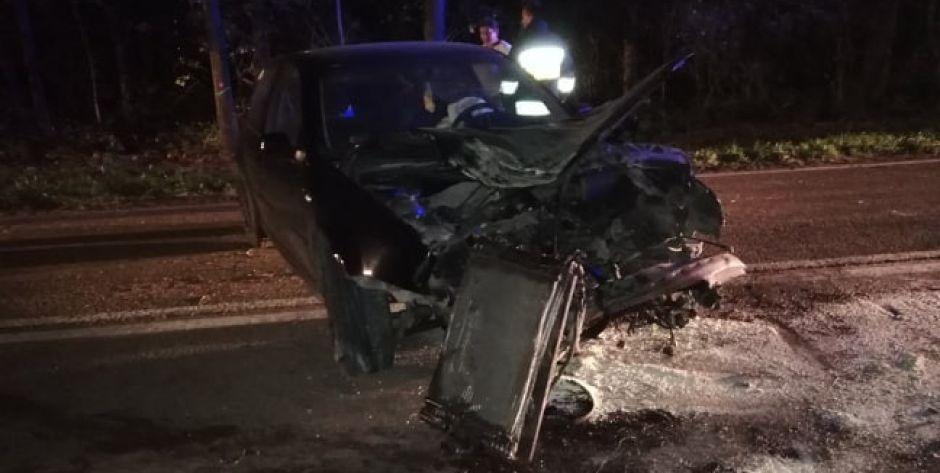 Wypadek w Podnieśnie/Droga zablokowana