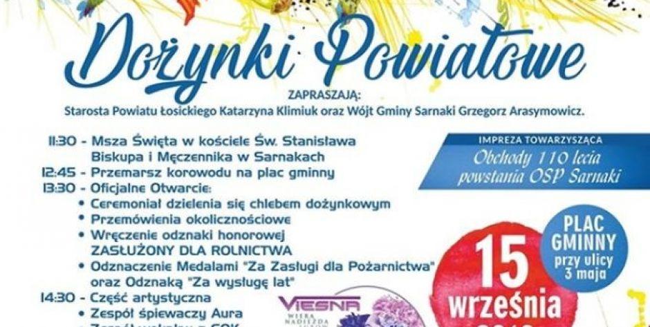 Dożynki Powiatowe w Sarnakach – Gwiazdą Milano