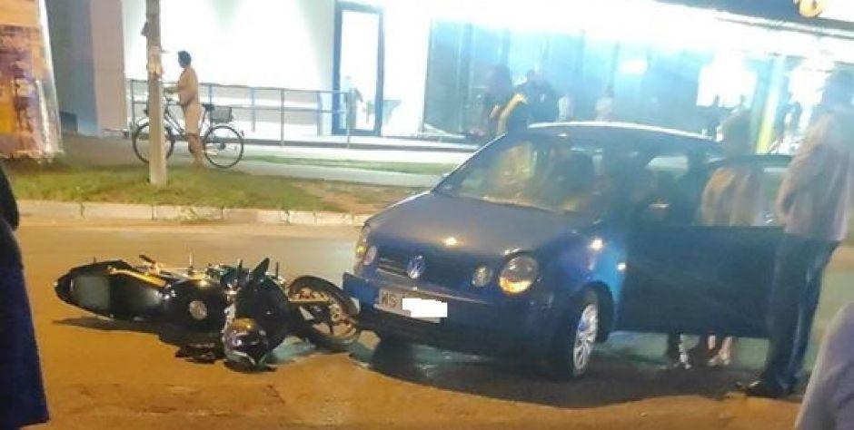 Wymusiła pierwszeństwo motocykliście