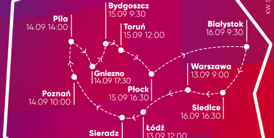 Biedroń, Czarzasty i Zandberg przyjadą do Siedlec w „Lewicobusie”