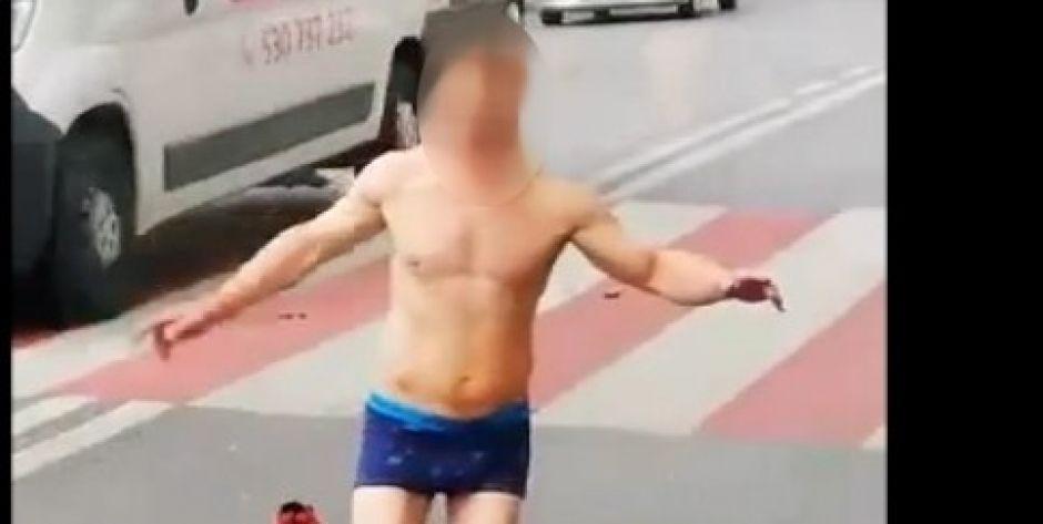 Męski striptiz w centrum Siedlec