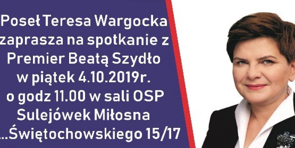 Beata Szydło przyjedzie do Sulejówka