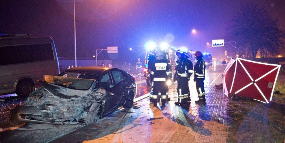 Śmiertelny wypadek w Żelkowie/Droga zablokowana