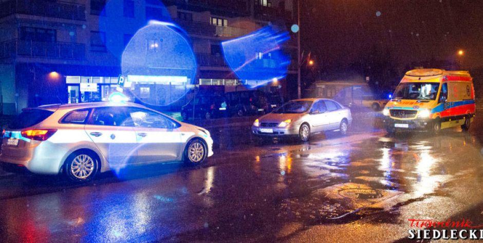 Potrącenie pieszego na Partyzantów