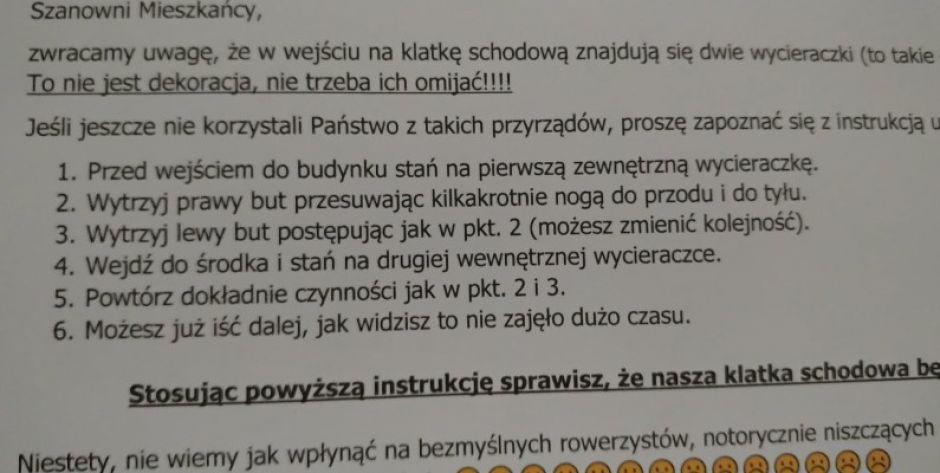 „To nie jest dekoracja, nie trzeba ich omijać” - instruktaż korzystania z wycieraczek