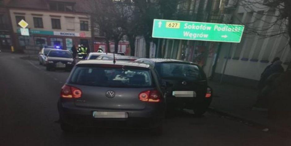 Potrącona piesza i zderzenie trzech pojazdów