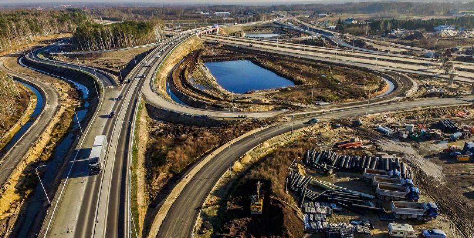 Budowa autostrady A2 z lotu ptaka