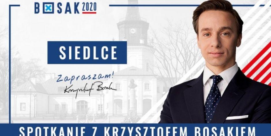 Siedlce: Spotkanie z Krzysztofem Bosakiem – kandydatem Konfederacji na prezydenta RP