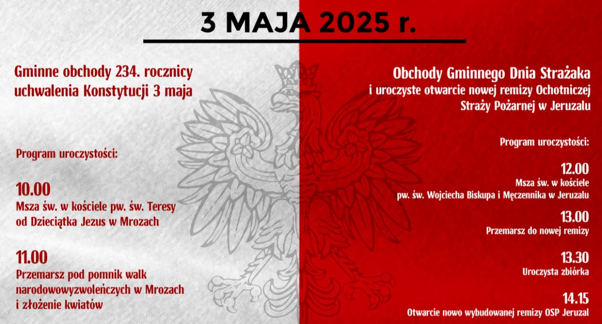 Uroczystości 3 Maja w Gminie Mrozy