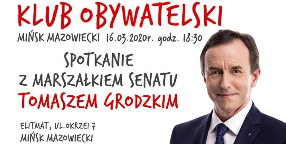 Marszałek Senatu Tomasz Grodzki w Mińsku Mazowieckim