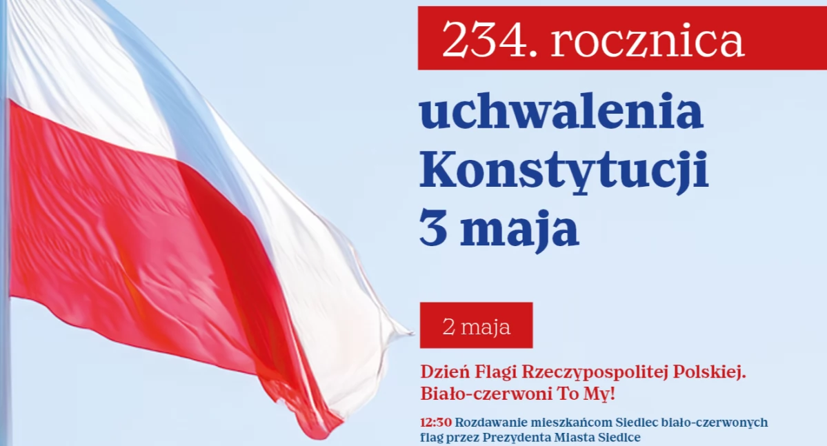 Uroczystości związane z obchodami uchwalenia Konstytucji 3 Maja w Siedlcach 
