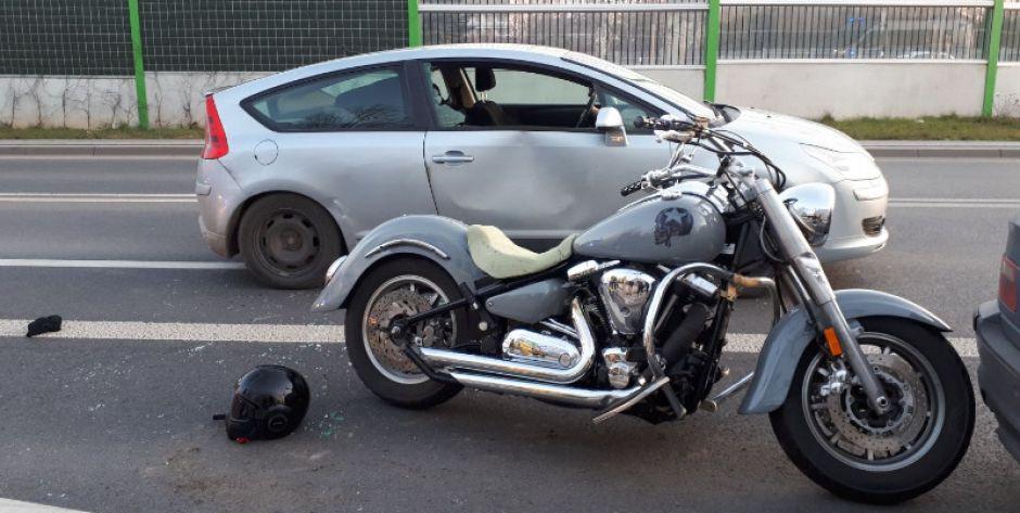 Motocyklista nie wyhamował