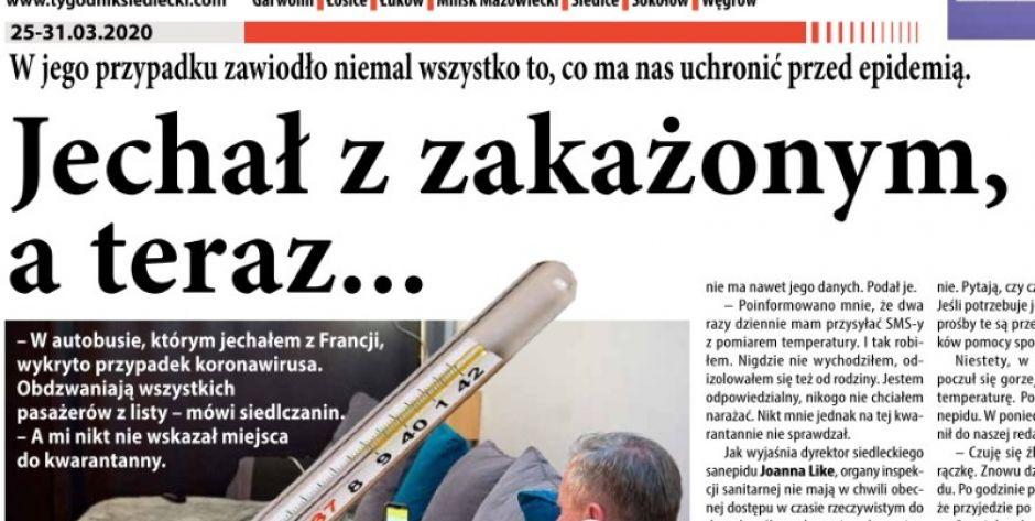 Tylko u nas - Rozmawialiśmy z siedleckim pacjentem zero!
