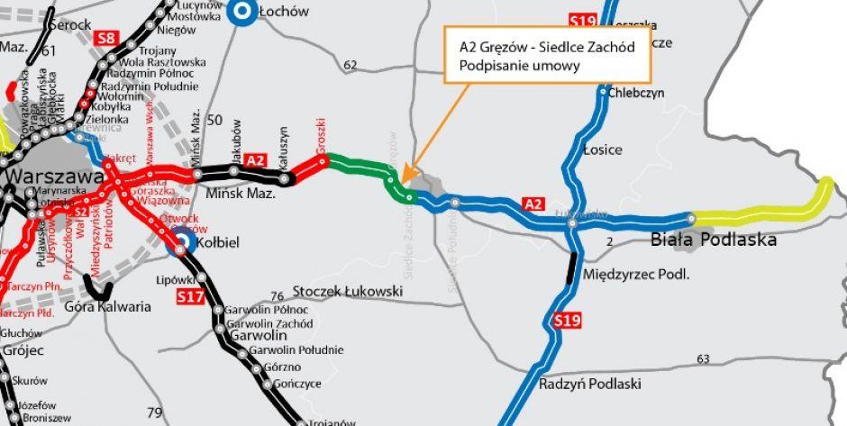 Podpisana umowa na kolejny odcinek autostrady do Siedlec