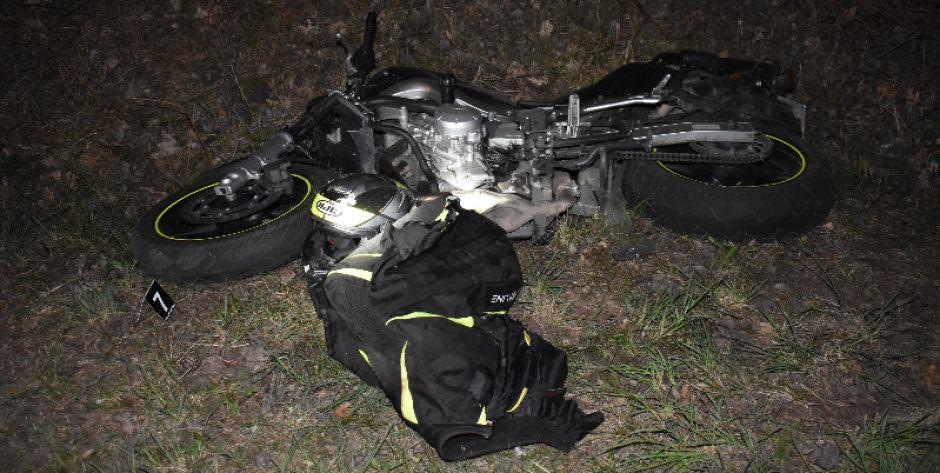 Ciężki stan motocyklisty po zderzeniu z łosiem