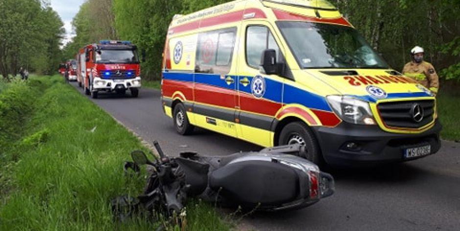 Motocykl zderzył się z samochodem osobowym (AKTUALIZACJA)