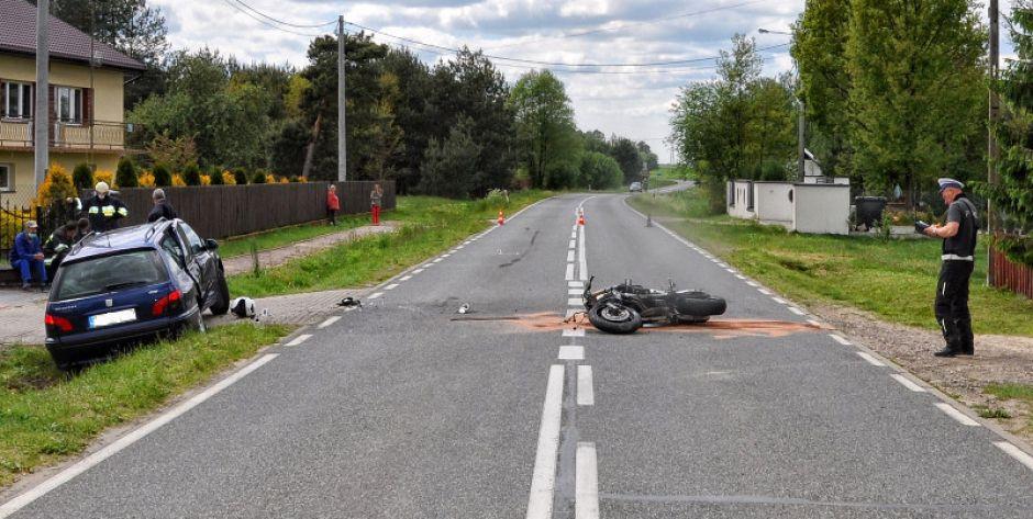 Poważny wypadek w Żebraczce - 18-letni motocyklista nie przeżył AKTUALIZACJA