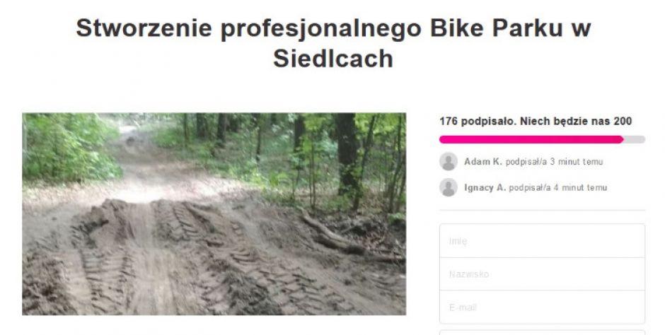 Skierują petycję do prezydenta o budowę w Siedlcach Bike Parku