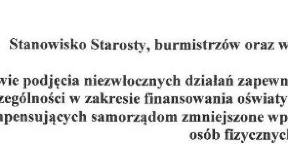 List z powiatu
