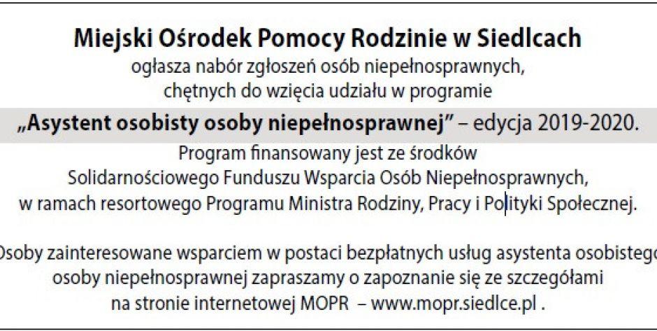 Skorzystaj z usług asystenta osoby niepełnosprawnej!