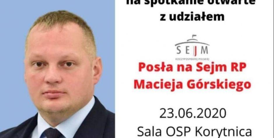 Spotkanie z posłem Maciejem Górskim