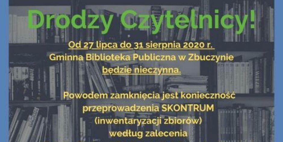Biblioteka będzie zamknięta