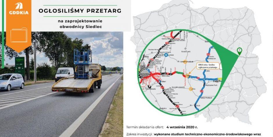 GDDKiA ogłosiła przetarg na zaprojektowanie obwodnicy Siedlec