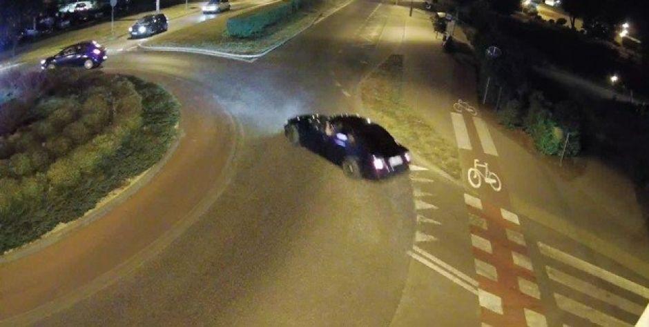 Driftował BMW na rondzie - Stracił prawo jazdy