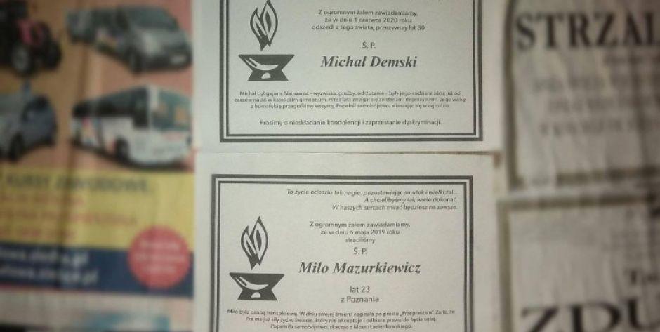 „Tęczowi” aktywiści w Siedlcach - Wywieszali nekrologi „ofiar homofobii” 