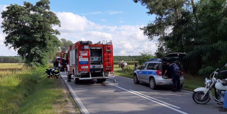 Wypadek z udziałem motocyklisty w Balach 
