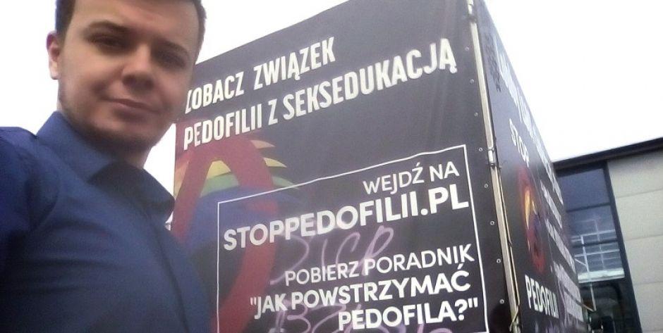 Ciężarówka „Stop Pedofilii” w Siedlcach