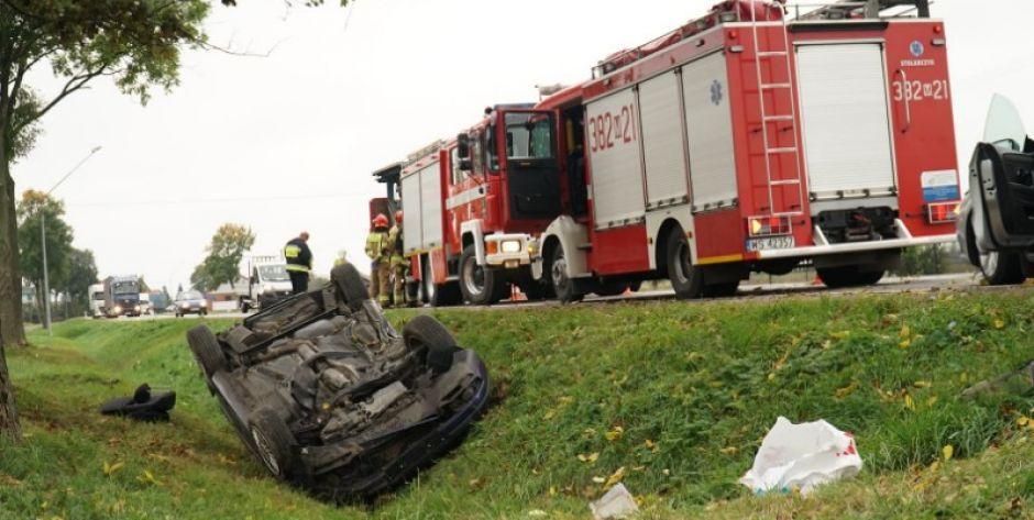 Wypadek na DK63 w Kolonii Wiśniew! (aktualizacja)