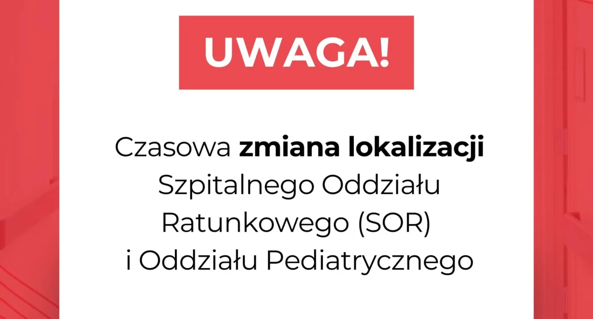 Czasowe zmiany w szpitalu w Mińsku Mazowieckim. SOR zawieszony, oddziały relokowane