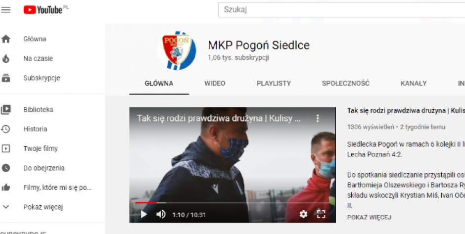 Mecze Pogoni obejrzysz na YouTube!